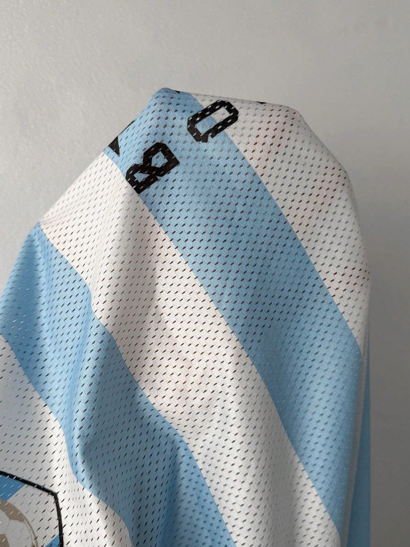 Unisex Blue Striped V Neck Sporty Jersey