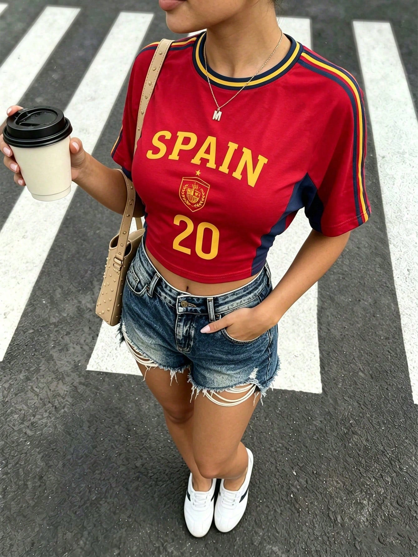 Spain Flag World Cup Women's Slim Fit Jersey Top