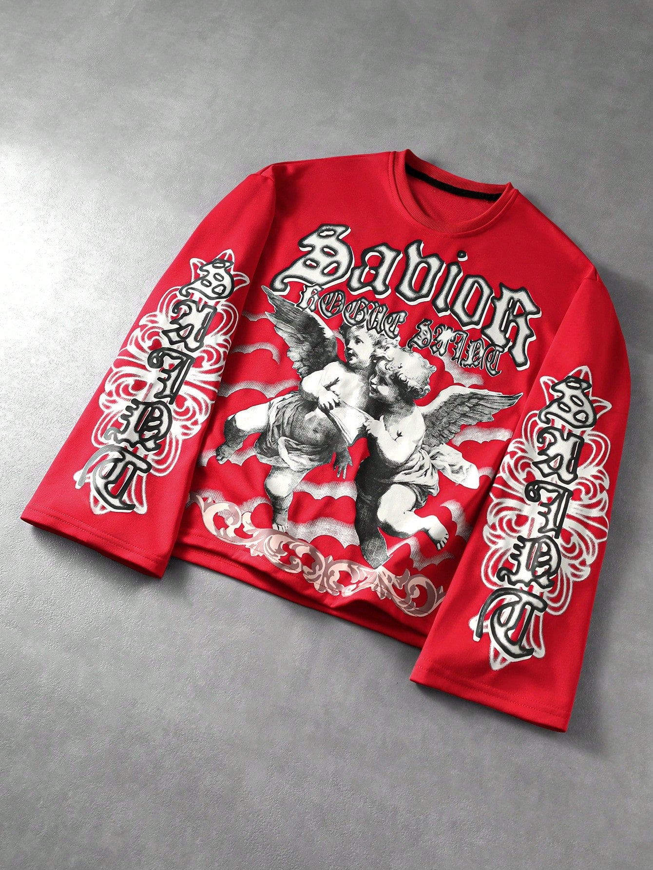 Men's Printed Long Sleeve Gothic Y2K T-Shirt