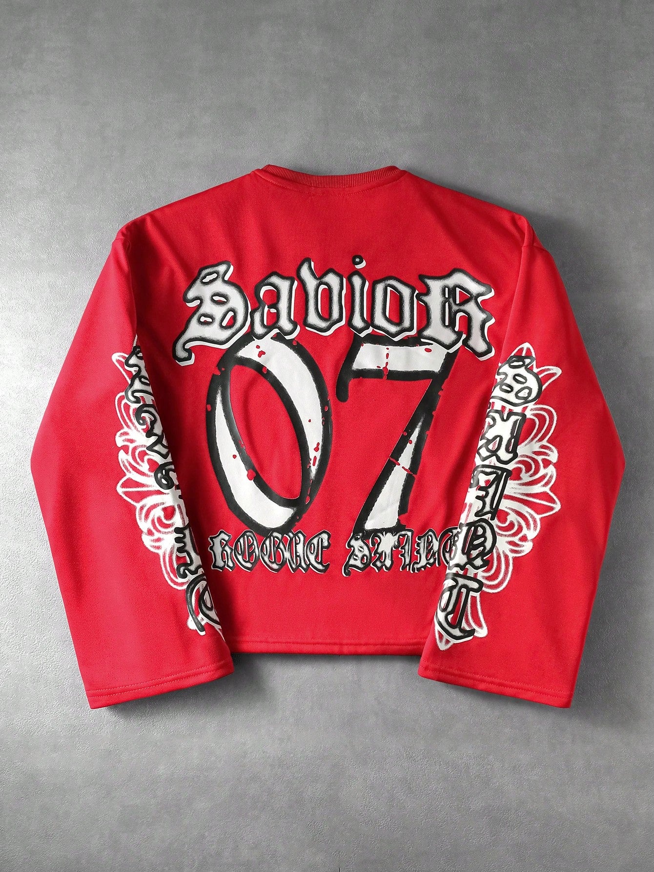 Men's Printed Long Sleeve Gothic Y2K T-Shirt