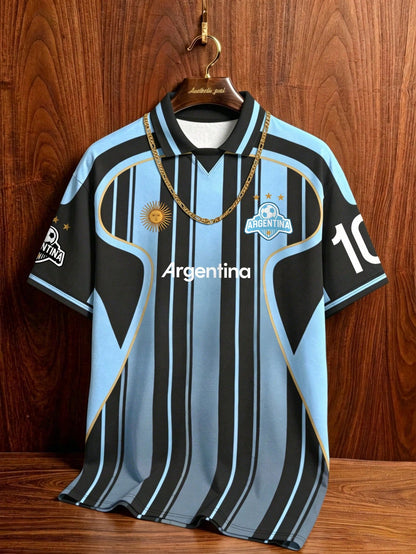 Argentina Vintage Striped Soccer Jersey