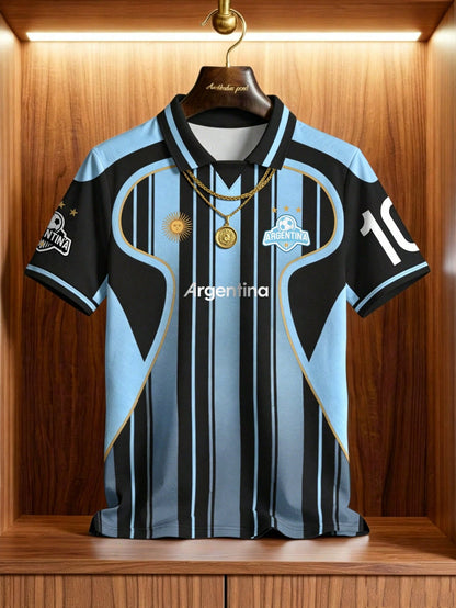 Argentina Vintage Striped Soccer Jersey