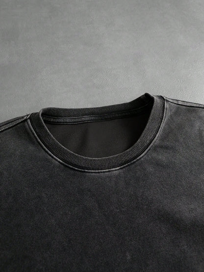 Men's Flame Wash Long Sleeve Gothic Tee