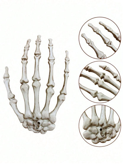 2Pcs Life Size Plastic Skeleton Hands Props