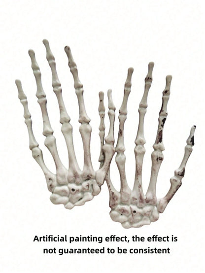 2Pcs Life Size Plastic Skeleton Hands Props