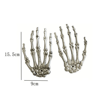 2Pcs Life Size Plastic Skeleton Hands Props