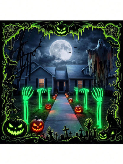 Halloween Glowing Skeleton Arm Stakes Yard Decor