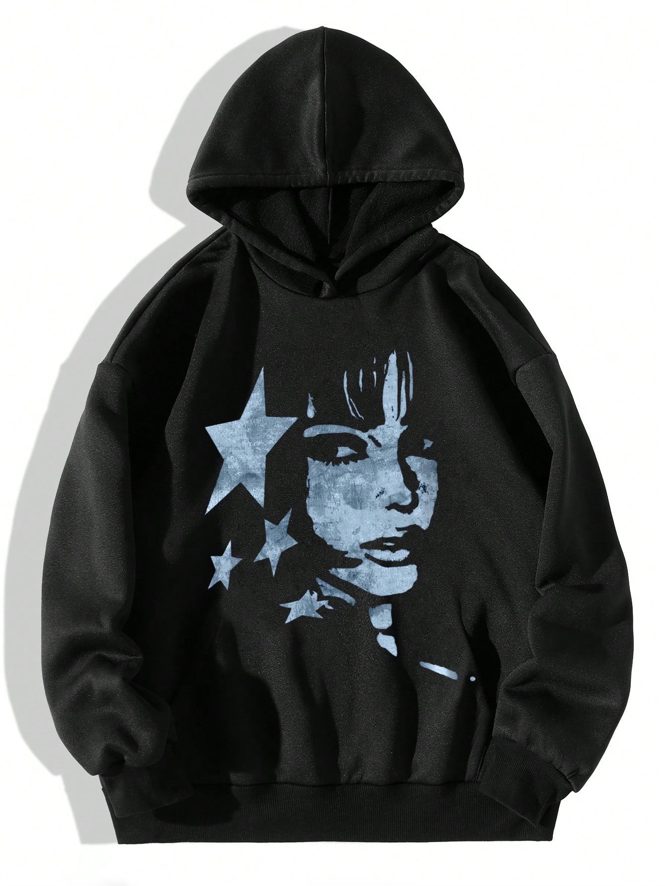 Harajuku Star Graphic Long Sleeve Hoodie