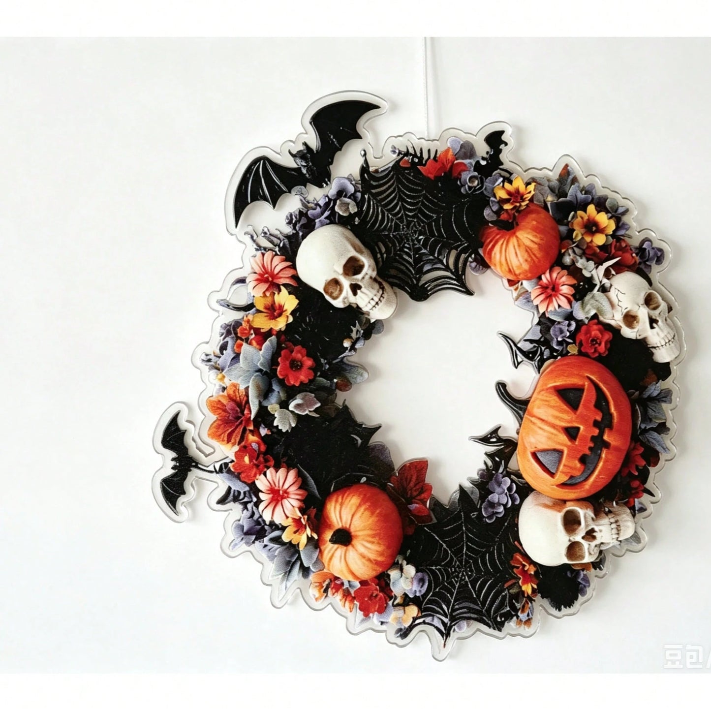 Halloween Pumpkin Skeleton Hanging Ornament