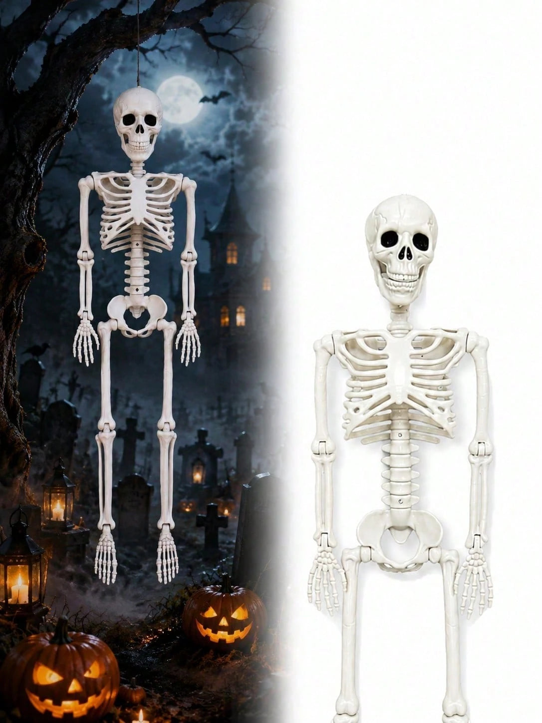 Movable Joint Plastic Skeleton Halloween Prop