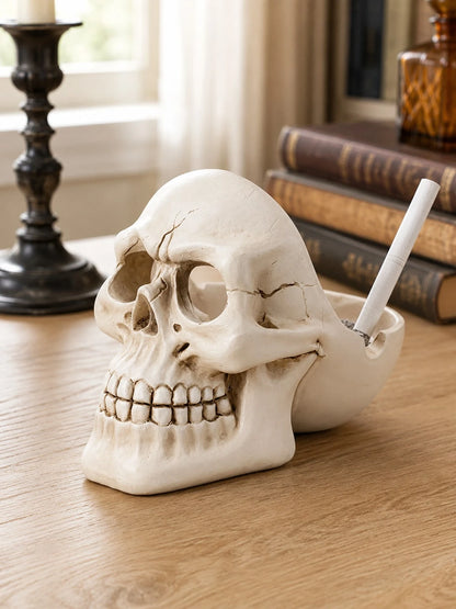 Gothic Resin Skull Ashtray Decorative Holder