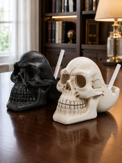 Gothic Resin Skull Ashtray Decorative Holder