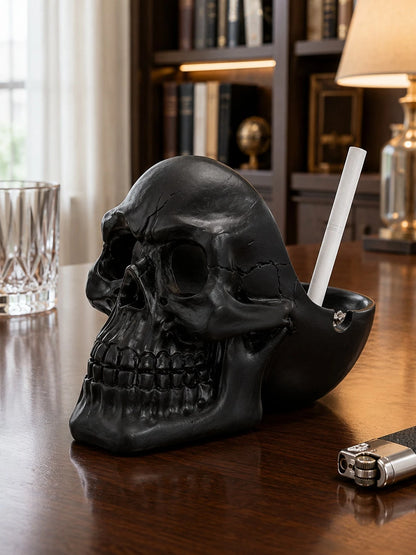 Gothic Resin Skull Ashtray Decorative Holder