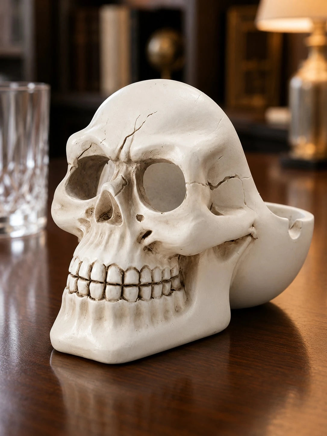 Gothic Resin Skull Ashtray Decorative Holder