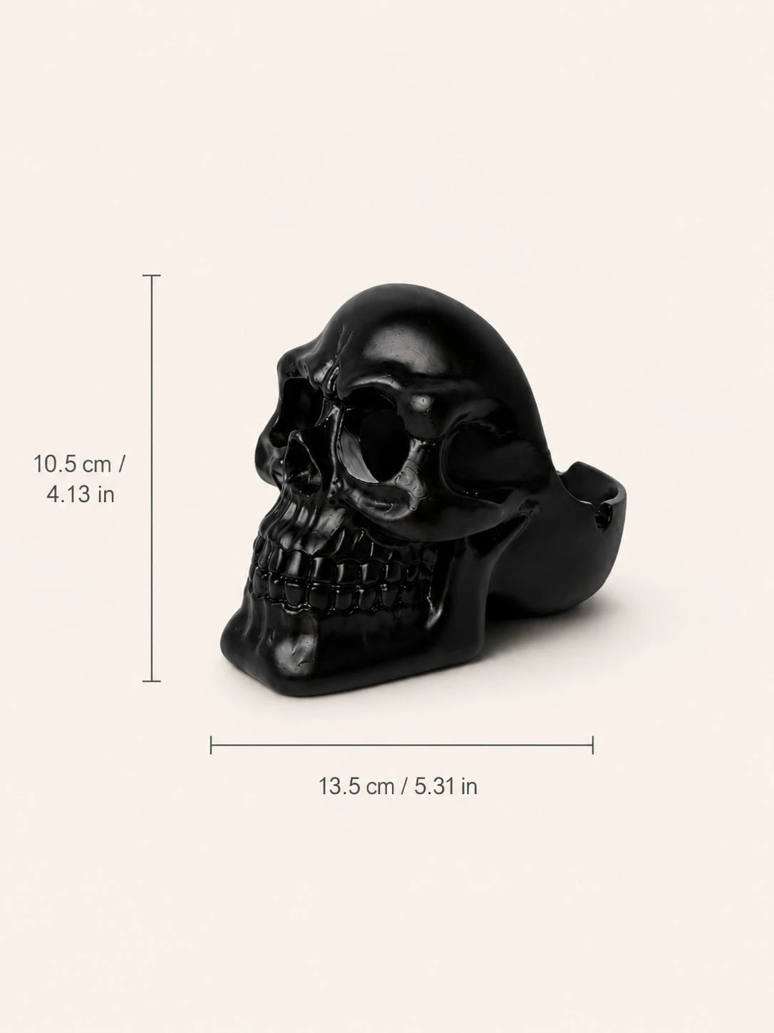 Gothic Resin Skull Ashtray Decorative Holder