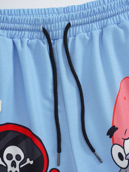 Men's SpongeBob SquarePants Cartoon Beach Shorts