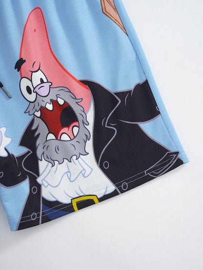 Men's SpongeBob SquarePants Cartoon Beach Shorts
