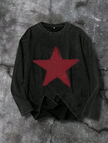 Men Renaissance Pattern Crew Neck Long Sleeve T-Shirt