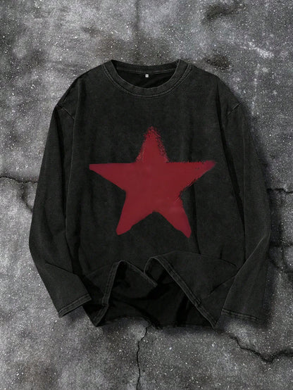 Men Renaissance Pattern Crew Neck Long Sleeve T-Shirt
