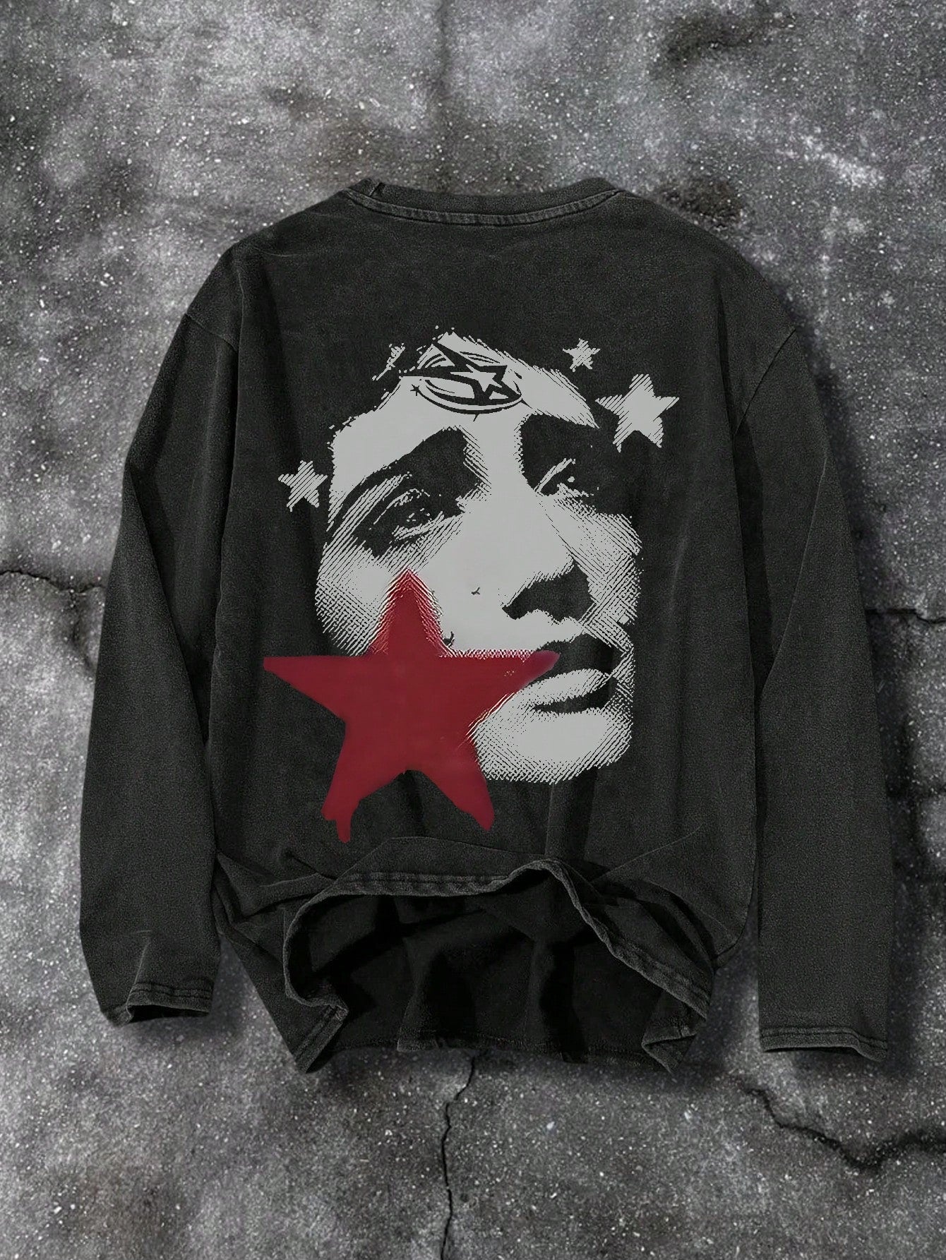 Men Renaissance Pattern Crew Neck Long Sleeve T-Shirt