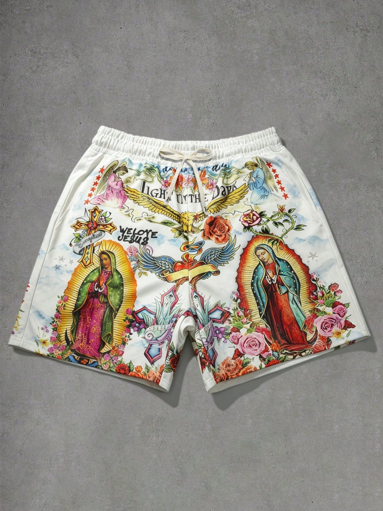 Oil Painting Digital Print Men Casual Shorts