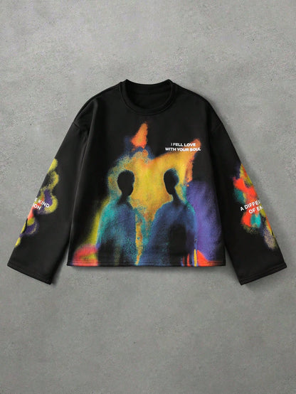 Street Life Loose Fit Men's Printed Long Sleeve Tee
