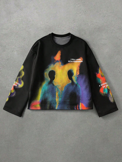 Street Life Loose Fit Men's Printed Long Sleeve Tee