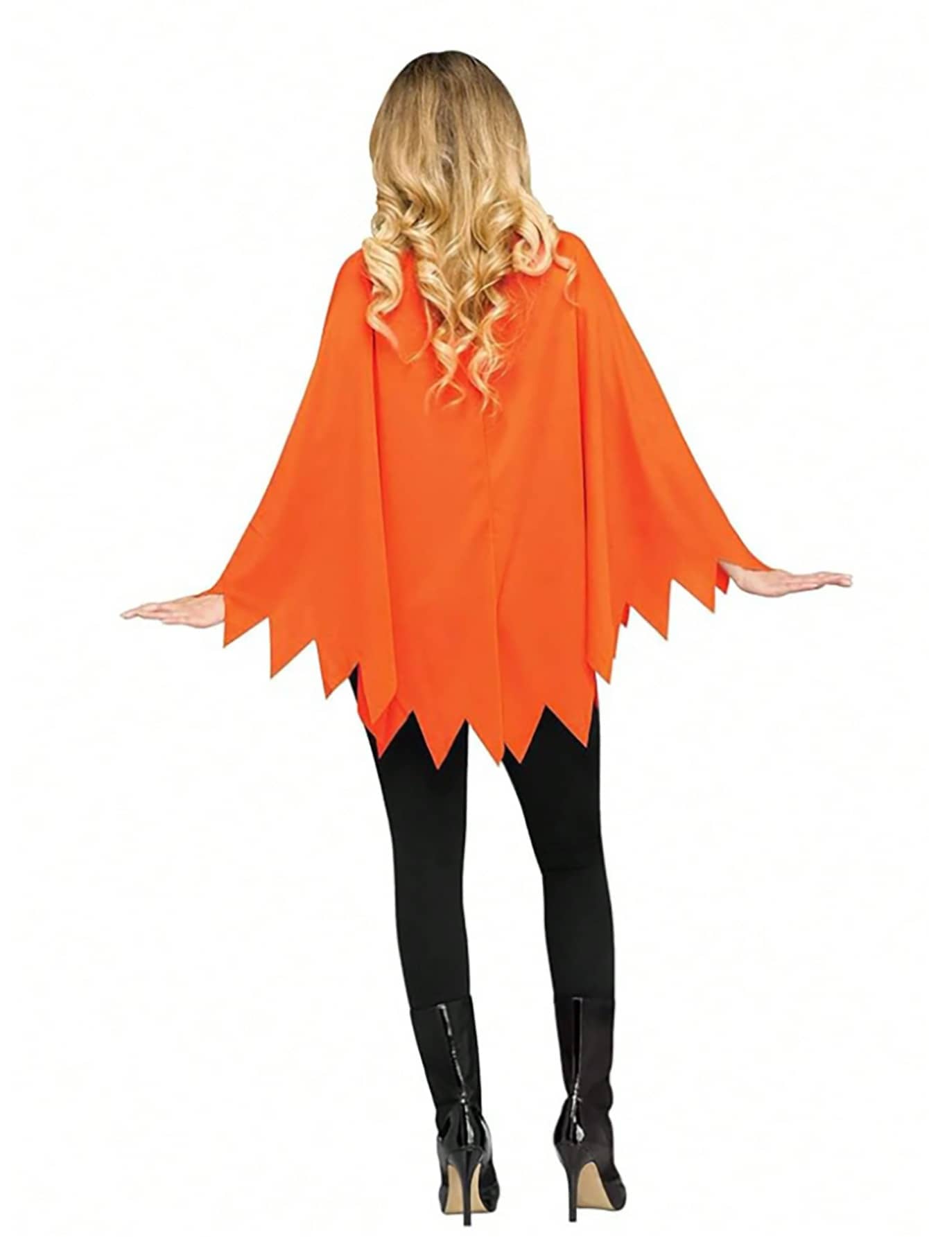 Women Halloween Pumpkin Cape Set With Headband