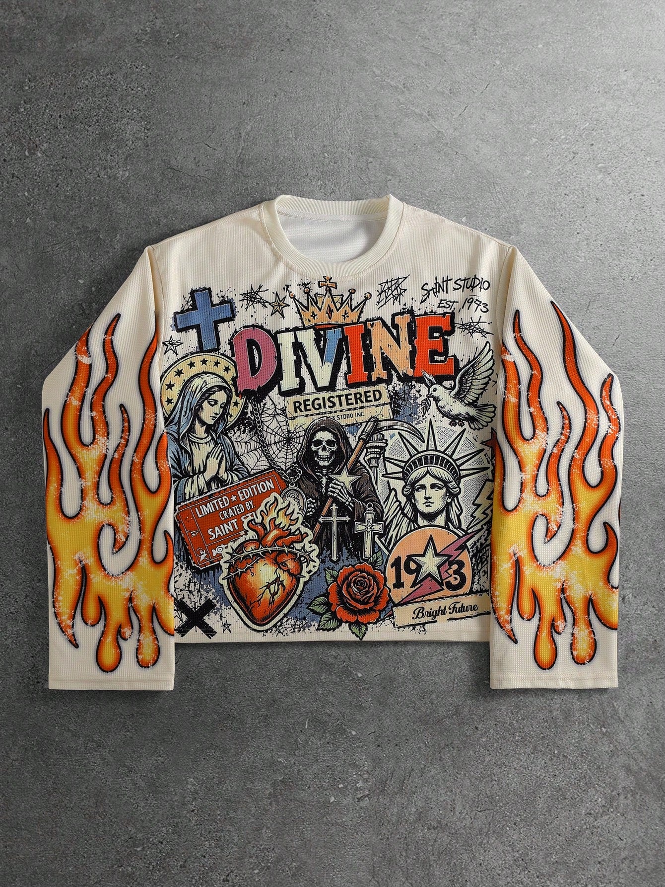 Men Printed Vintage Streetwear Tee