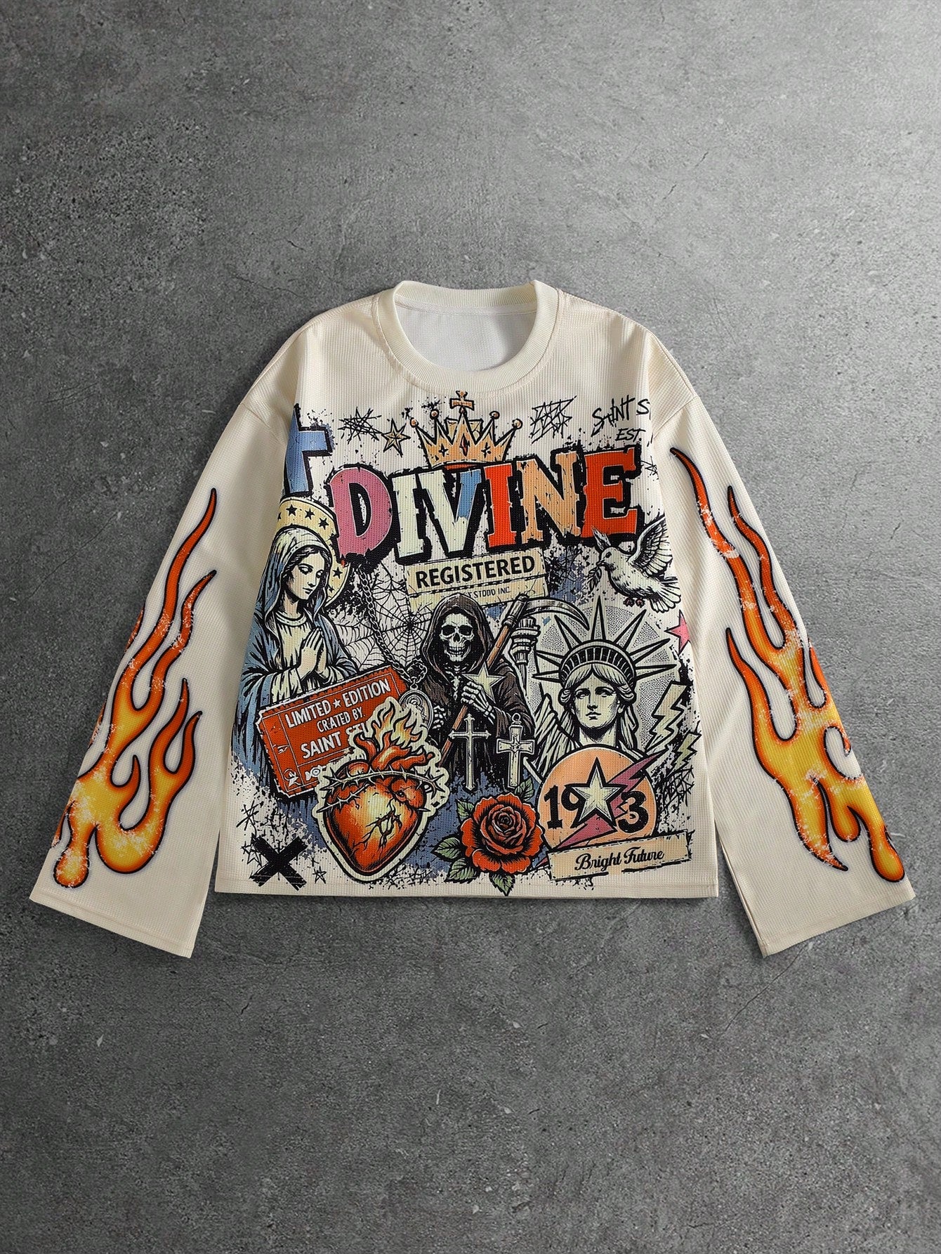 Men Printed Vintage Streetwear Tee