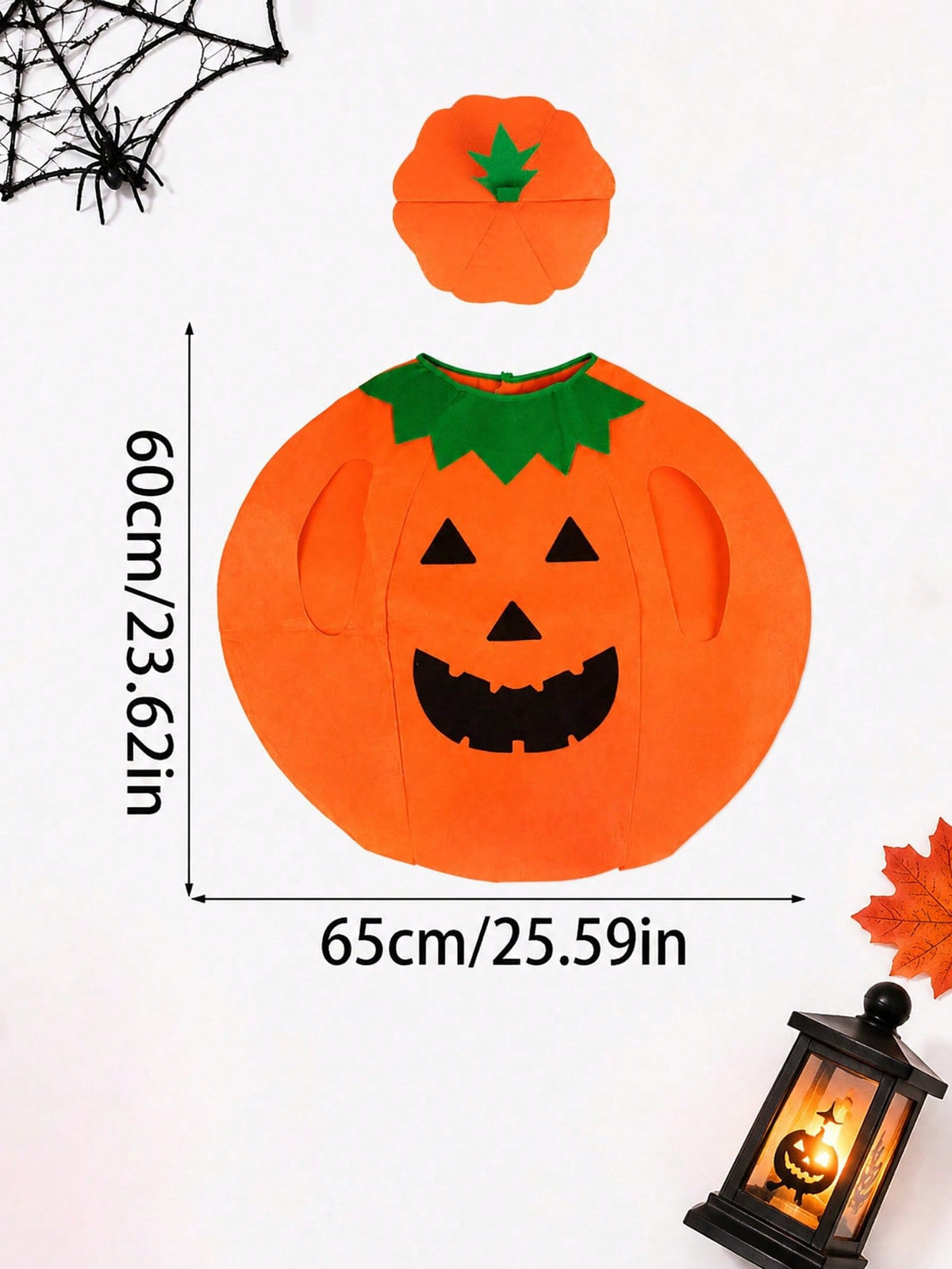 Women Halloween Pumpkin Cape Set With Headband