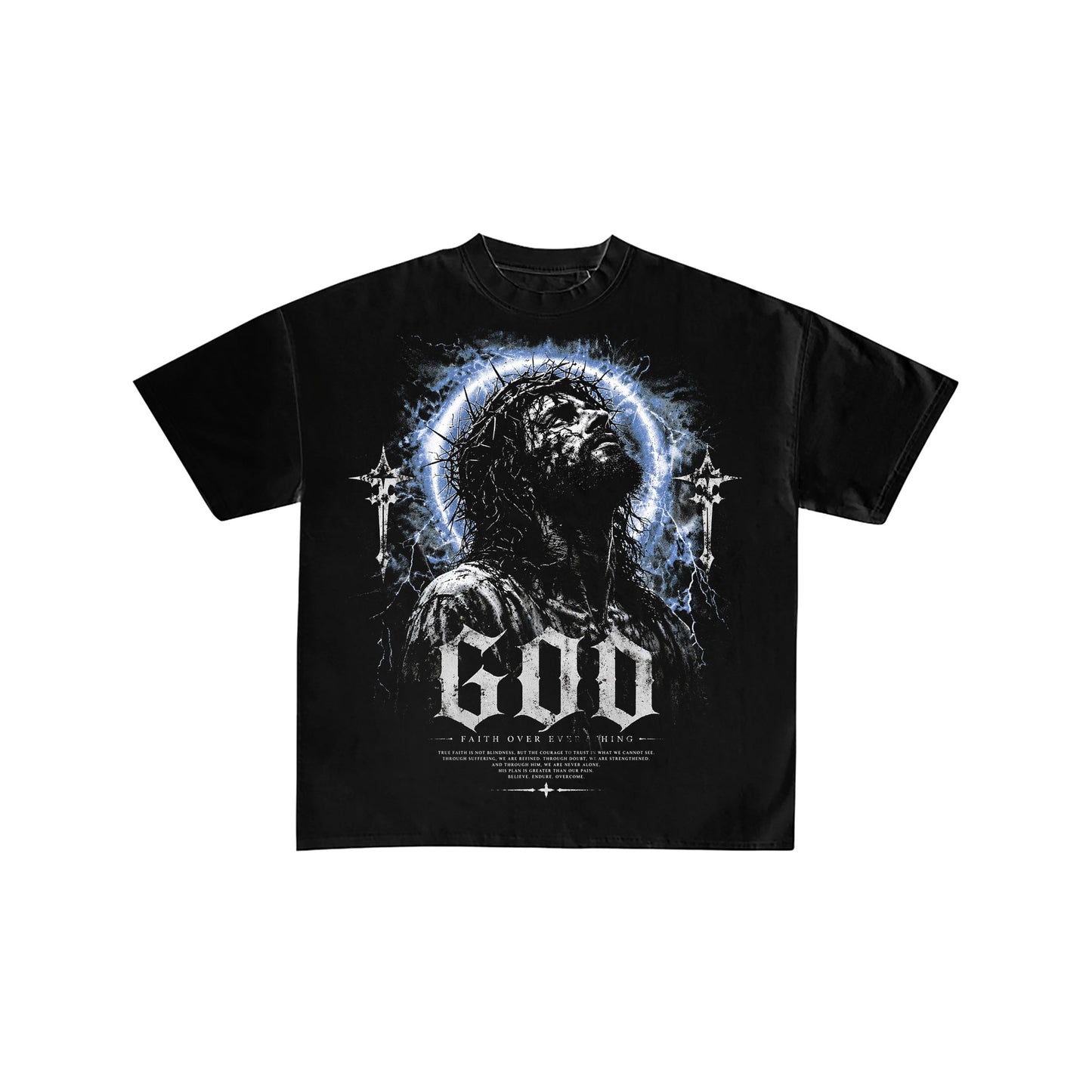 God Over Everything Jesus Electric Graphic Tee