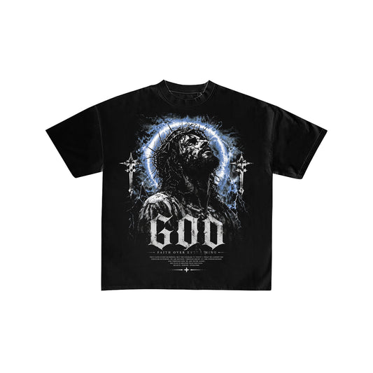 God Over Everything Jesus Electric Graphic Tee