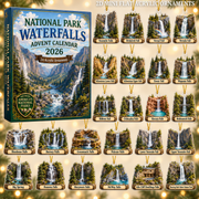 National Park Waterfalls Advent Calendar 2026 - 24-Day Festive Countdown, Acrylic Charms Blind Box - Gift For Family & Friends