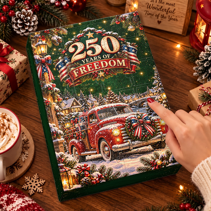 250 Truck Christmas Advent Calendar 2026 - 24 Day Spirits Countdown, Acrylic Charms Blind Box - Gift For Family