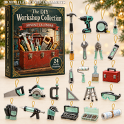 DIY Workshop Tools Advent Calendar 2026 - 24-Day Festive Countdown, Acrylic Charms Blind Box - Gift For Tool Lovers