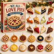 Pie Party Advent Calendar 2026 - 24-Day Festive Countdown, Acrylic Charms Blind Box - Gift For Bakers