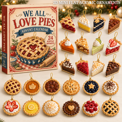 Pie Party Advent Calendar 2026 - 24-Day Festive Countdown, Acrylic Charms Blind Box - Gift For Bakers