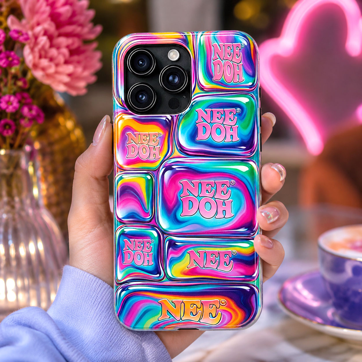 NeeDoh 3D Ice Cube Bubble Graphic Tough Phone Case