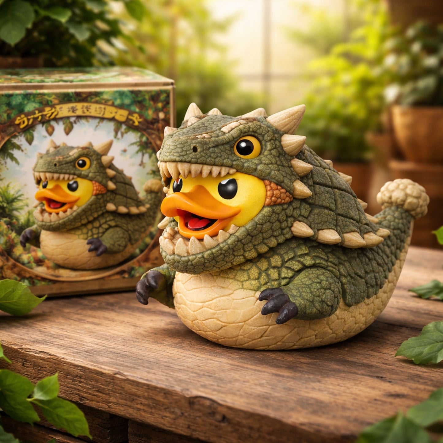Ankylosaurus Dinosaur Rubber Duck Figurine