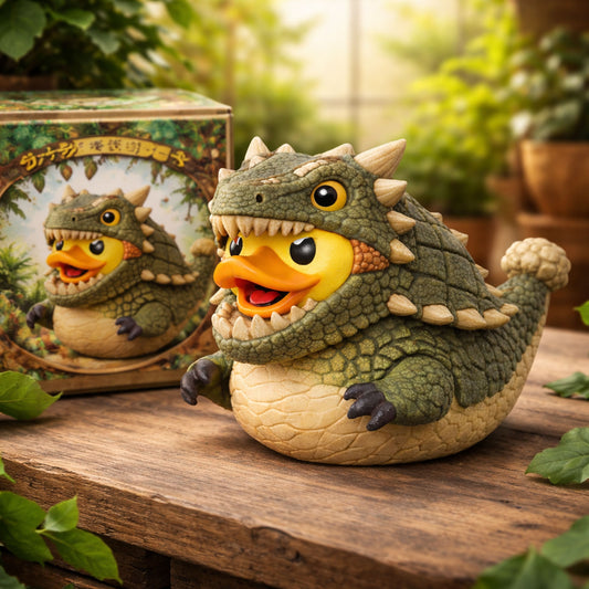 Ankylosaurus Dinosaur Rubber Duck Figurine