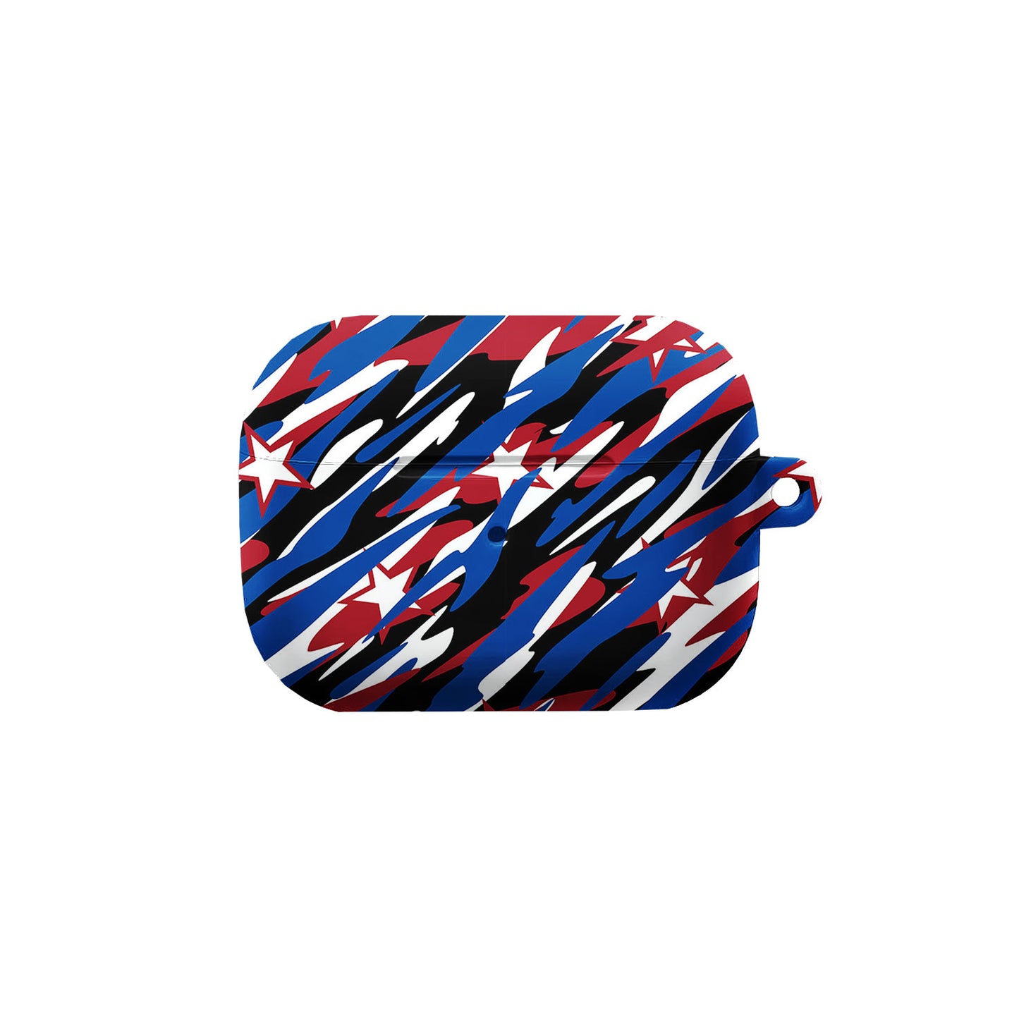 Red White Blue Star Camo AirPods Case