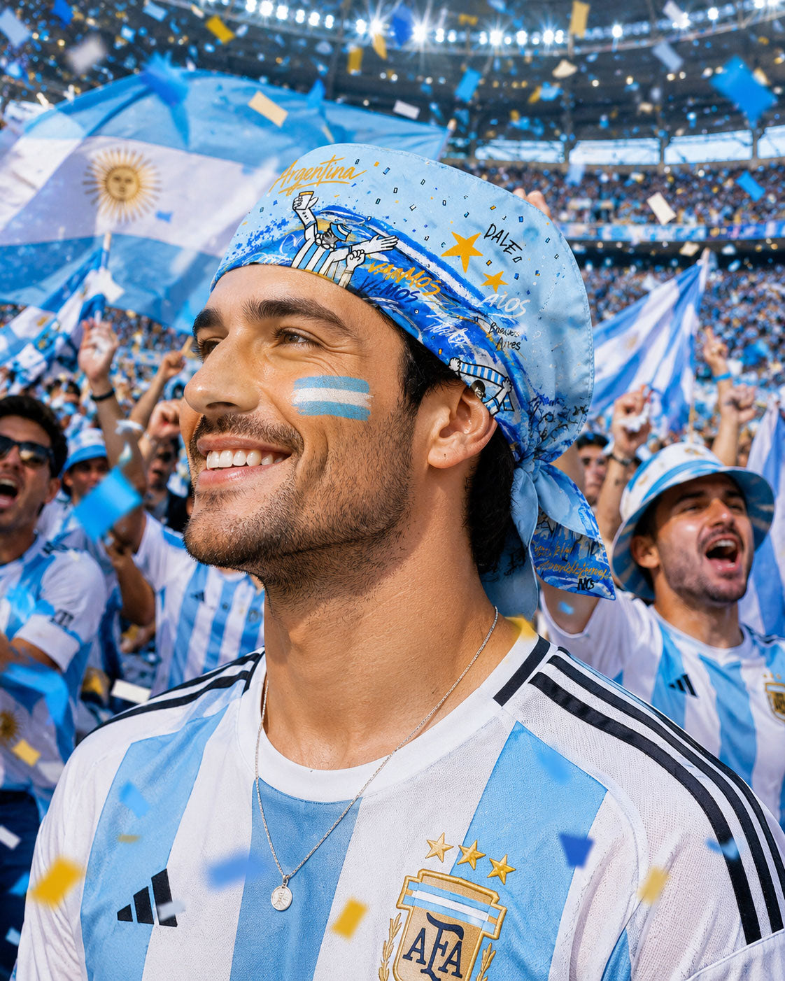 Custom Argentina World Cup Silk Bandana