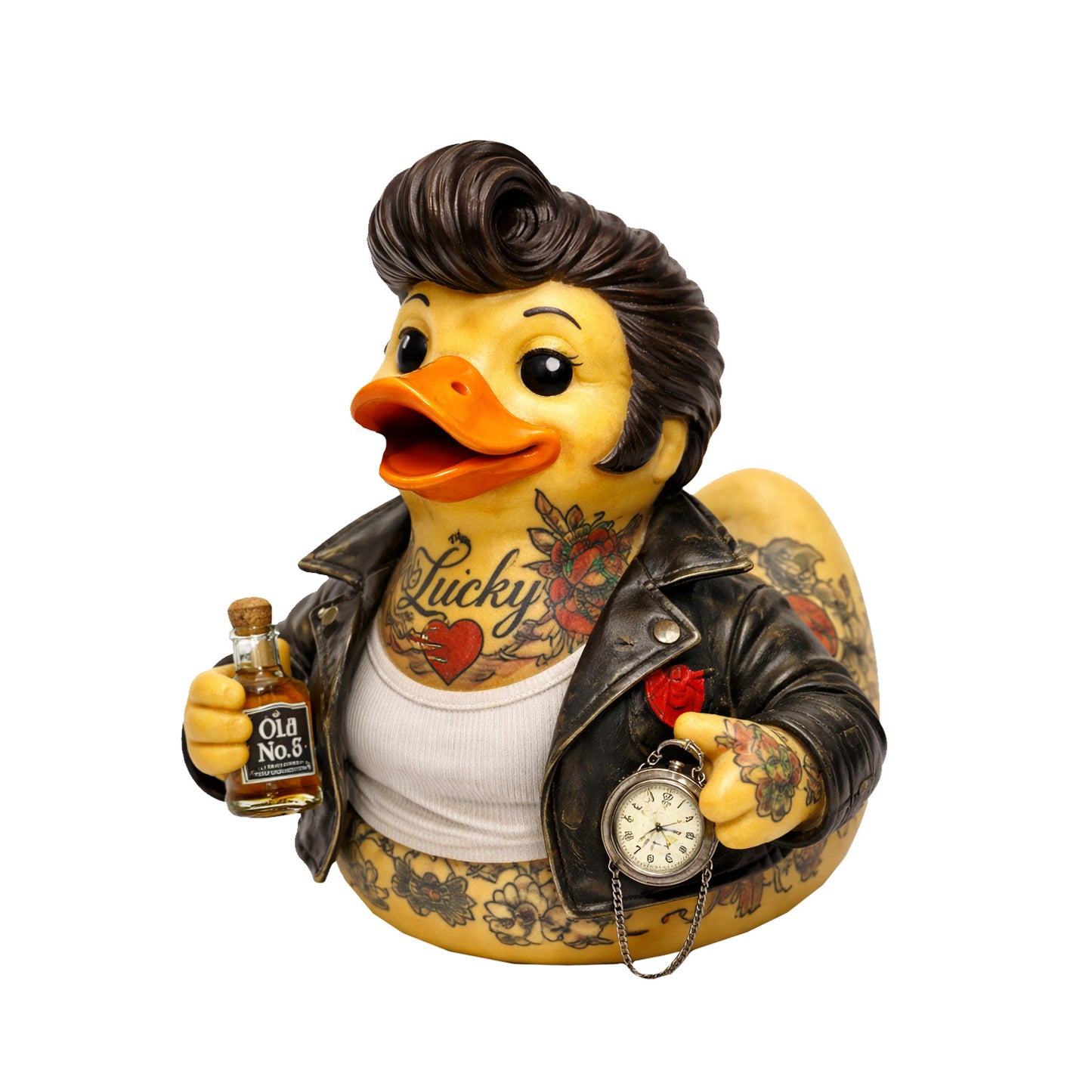 Rockabilly Greaser Rubber Duck Collectible
