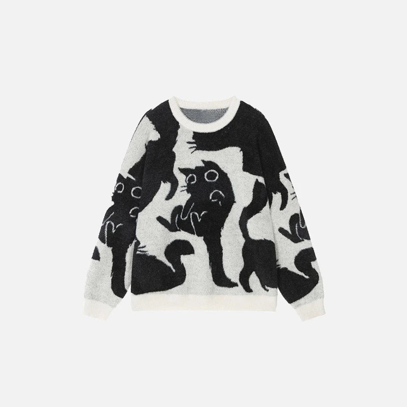 Mystic Cat Silhouettes Sweater