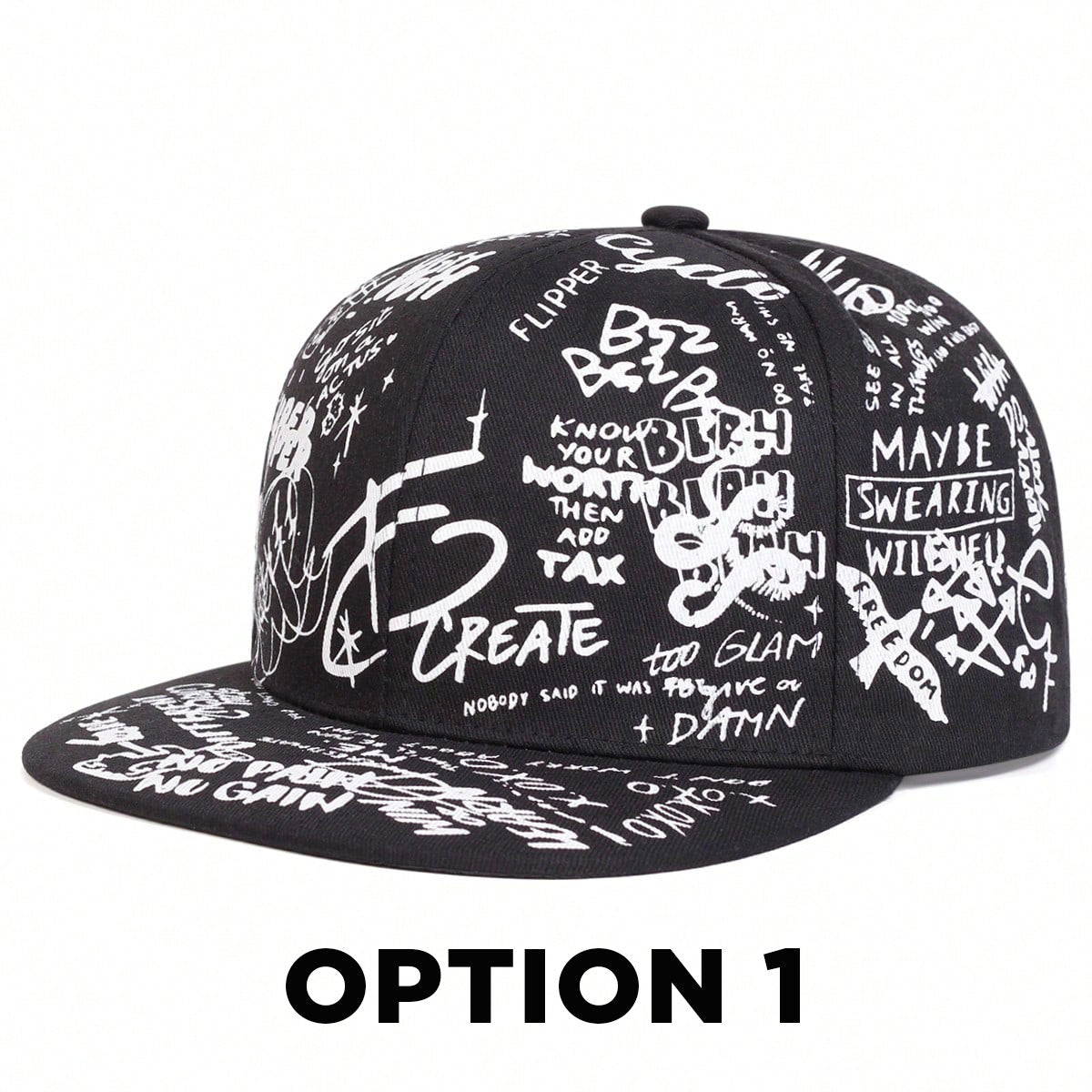 Men's 88 Colorful Graffiti Hip Hop Snapback Mesh Cap