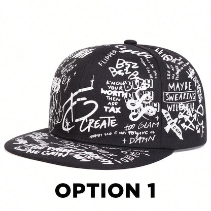 Men's 88 Colorful Graffiti Hip Hop Snapback Mesh Cap