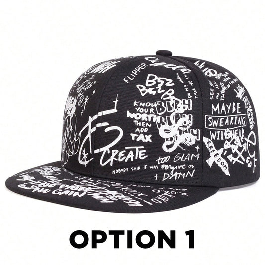 Men's 88 Colorful Graffiti Hip Hop Snapback Mesh Cap