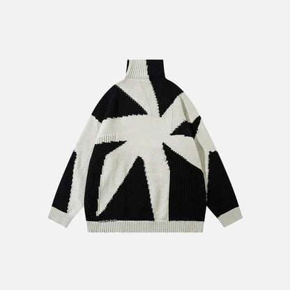 Y2K Fractal Burst Sweater