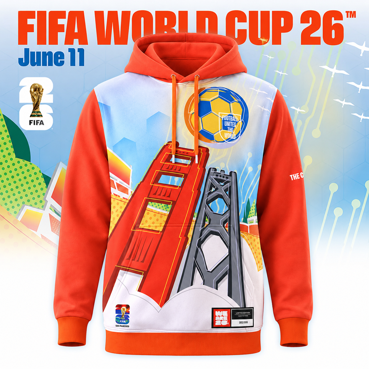 FIFA World Cup 2026 San Francisco Hoodie - Limited Edition Host City Collection